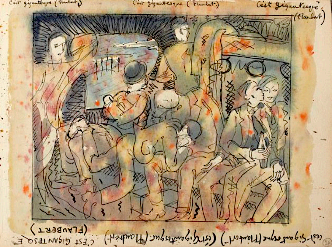 Albert Wainwright, Drawing of Men on Train Carriage, circa 1931 ...